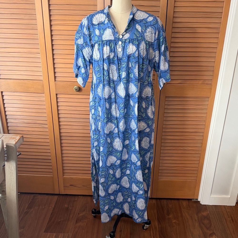 Blue Floral Maxi Dress